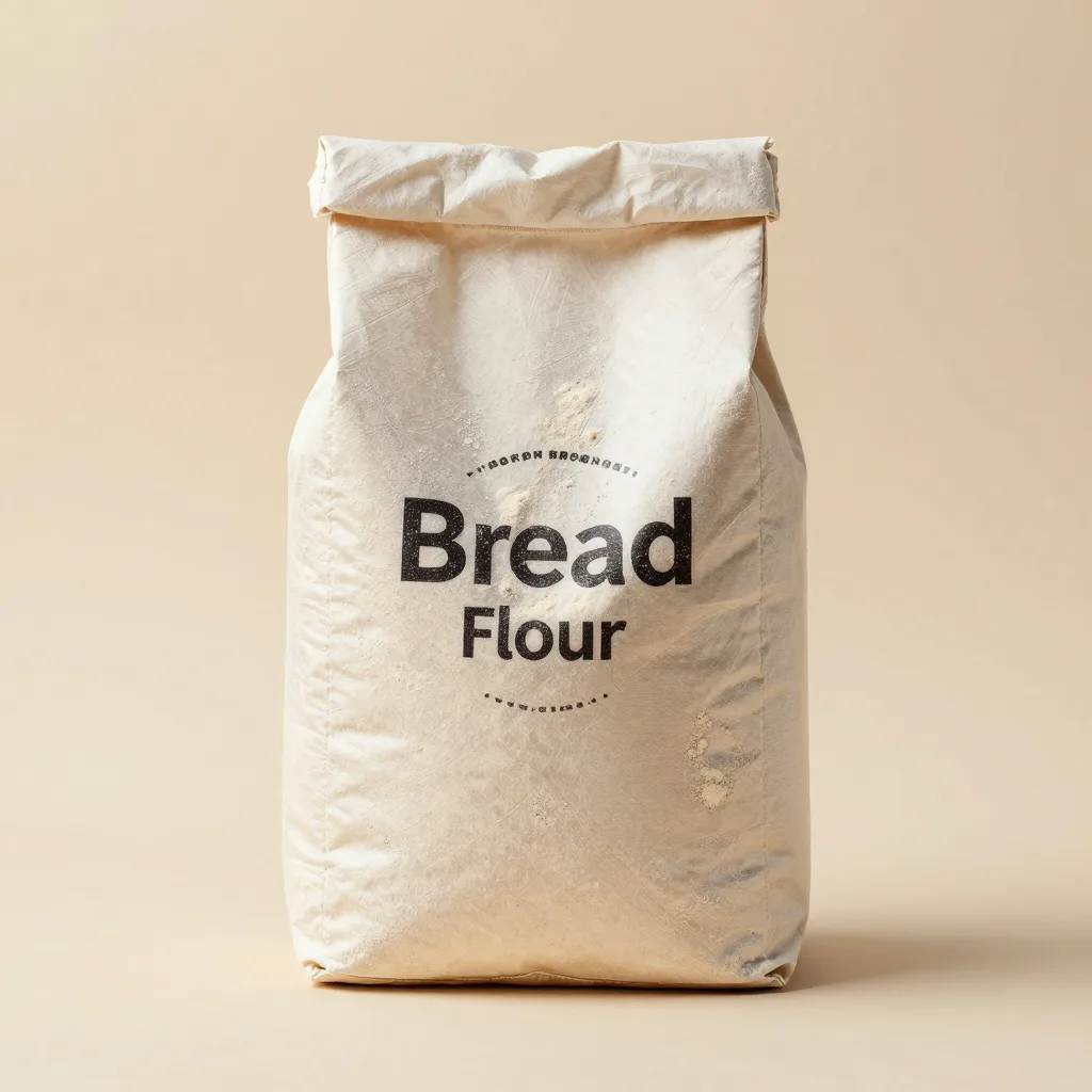 A bag of bread flour on a warm background