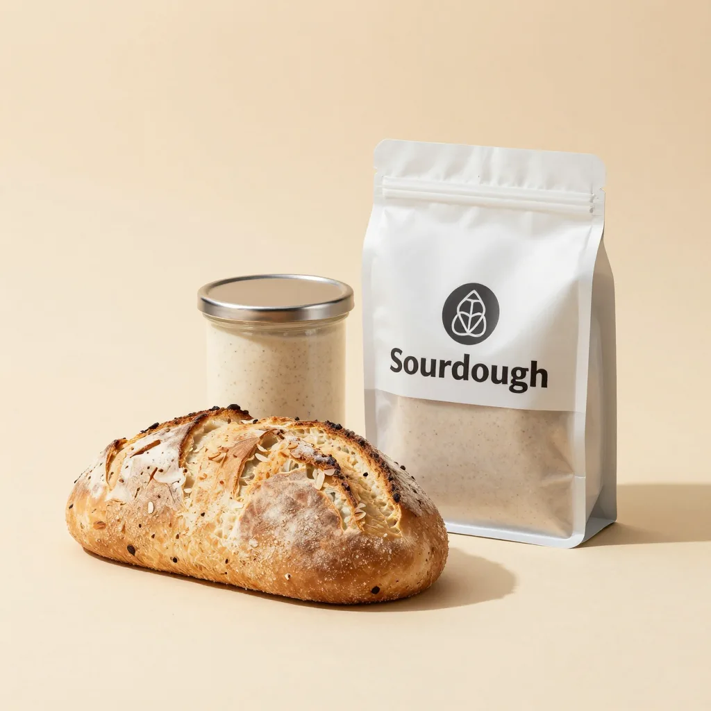 A double sourdough starter kit on a warm background